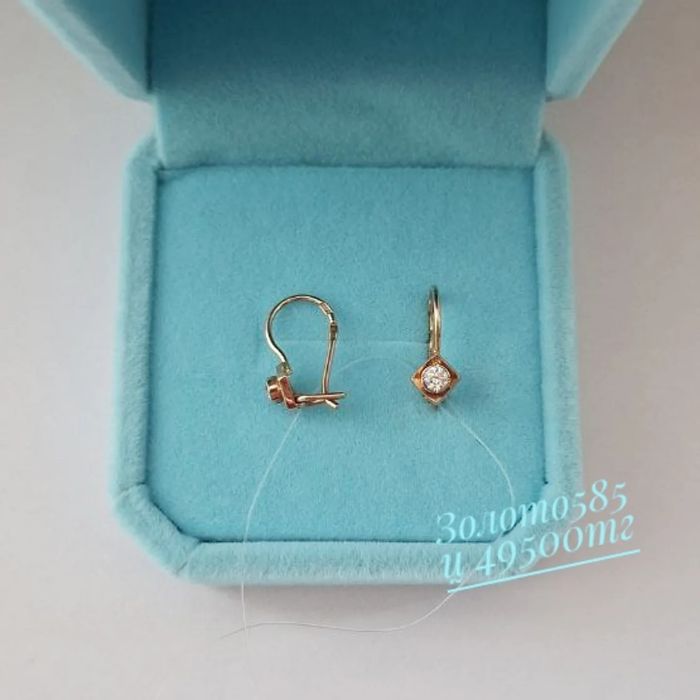 Золото 585 детский серьги