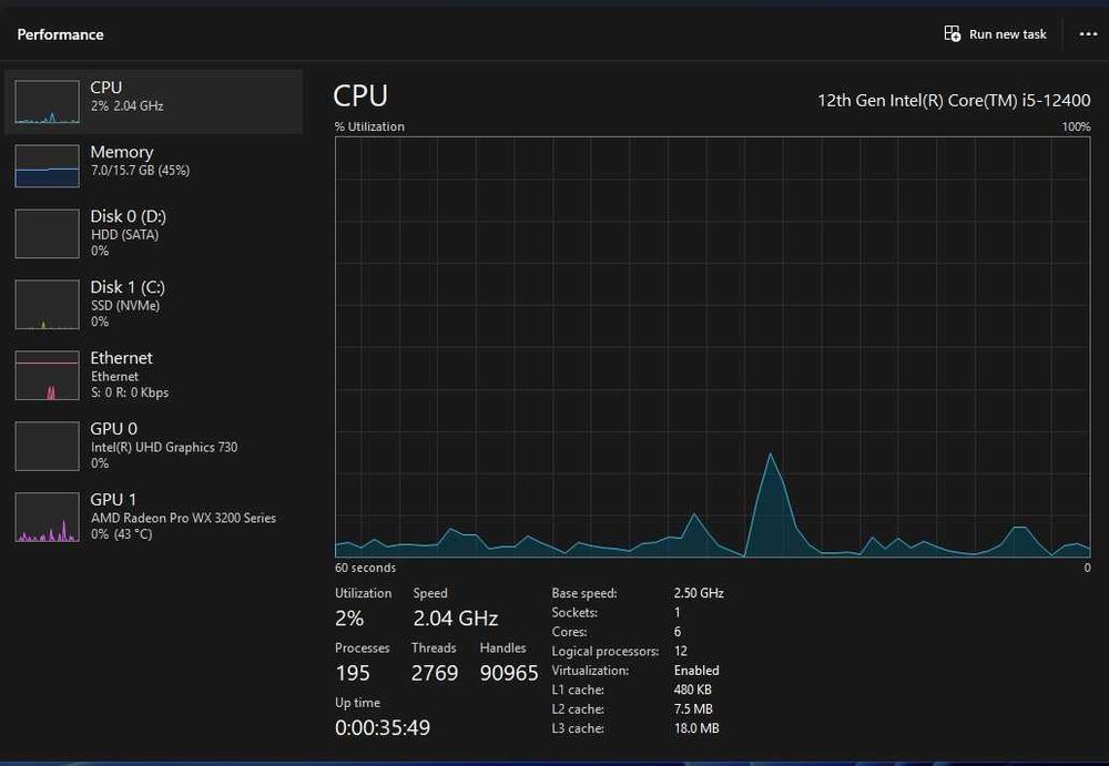 PC Dell Intel i5-12400, 16GB RAM, SSD NVME 512GB