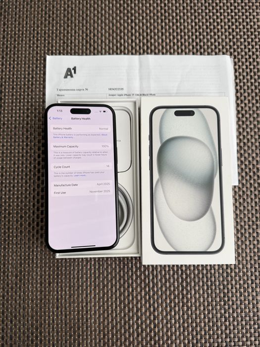 ‼️Нов•iphone 15 ЛИЗИНГ 42лв/м айфон Black 15 24м Гаранция