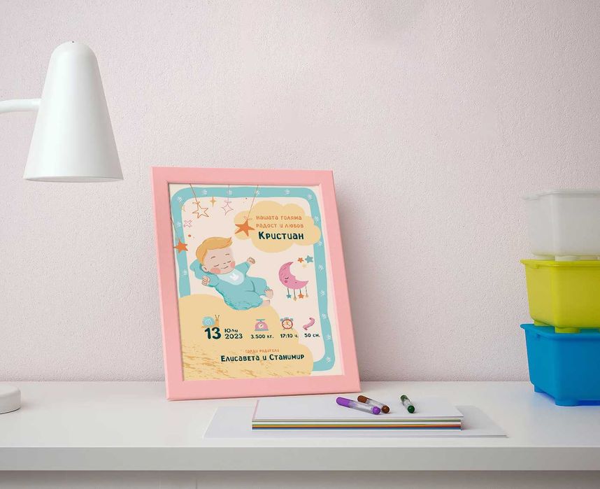 Персонализирани постери за бебета