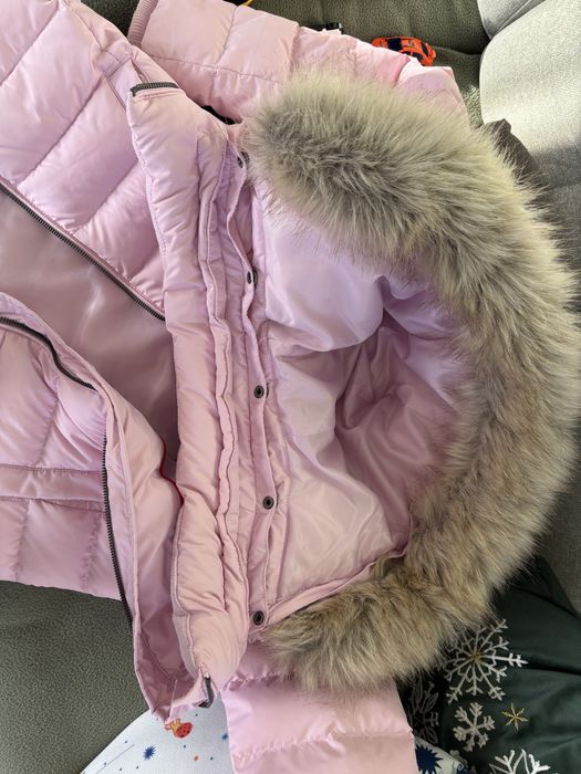 Пухено яке Tommy Jeans розово М размер