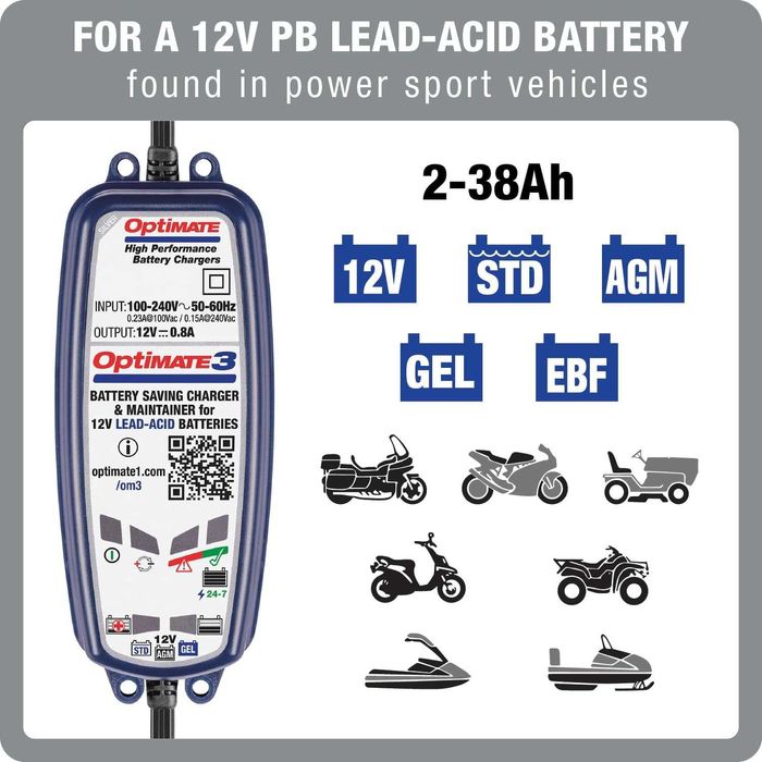 Redresor/Tester Tecmate Optimate 3,TM432,sigilat