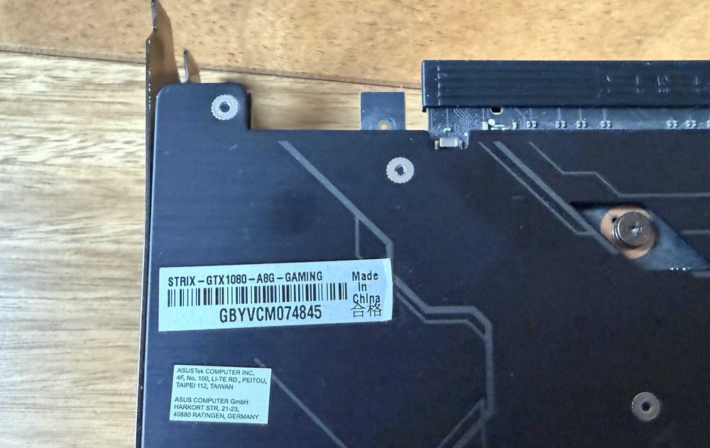 Видео карта ASUS GeForce GTX 1080 8GB ROG Strix