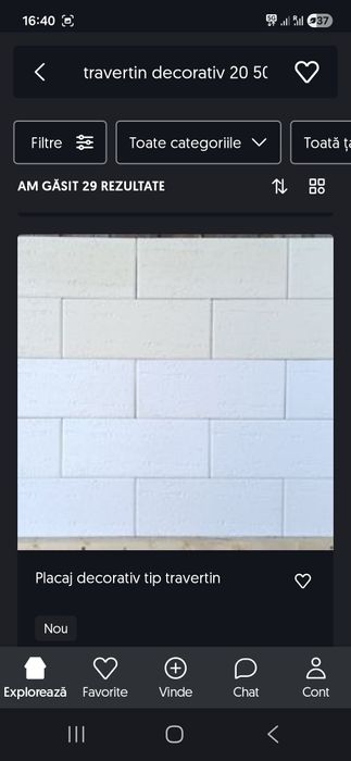 Se vinde piatră decorativa travertin