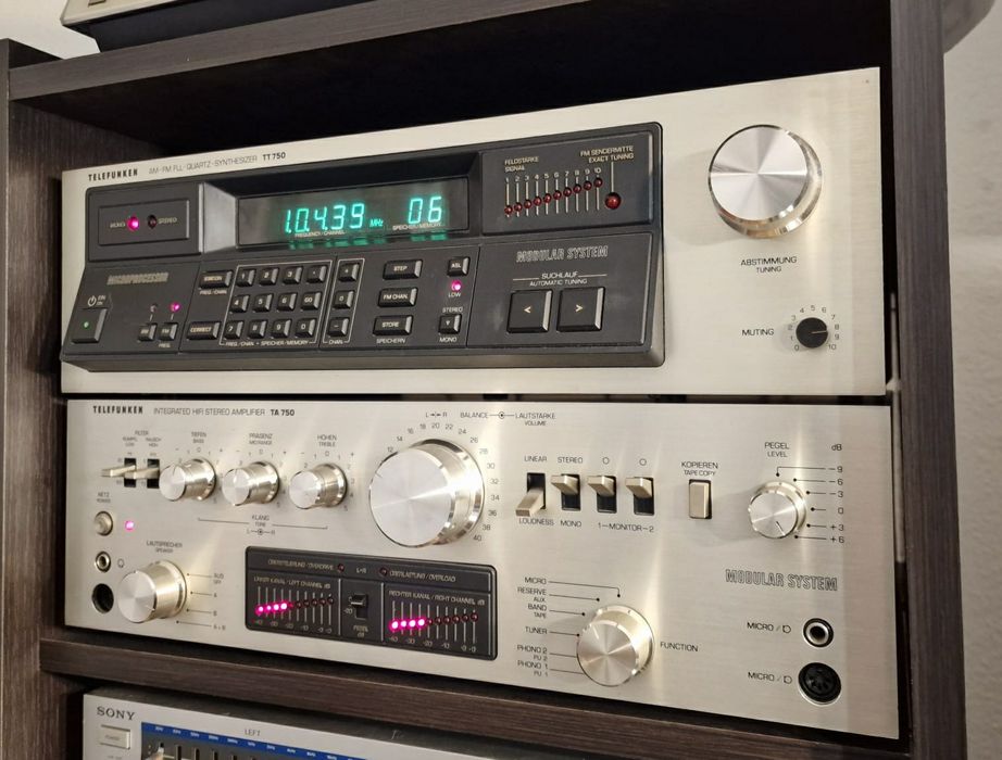 Amplificator Telefunken TA 750 si tuner TT750( sony,saba,braun,akai)