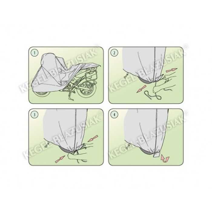 Покривало за мотор, размер L- 215-240см или M- 190-215см, сиво