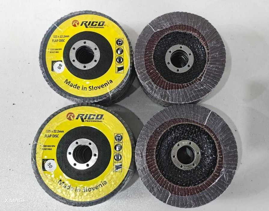 ТОП ЦЕНИ!!! ПРОФИ Ламелни/Флап Дискове RICO 10бр к-т -Ф115ММ И Ф125ММ.