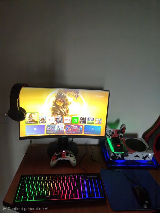 Xbox Series S + Monitor Dell 165Hz + 2 Controlere + Accesorii FULL
