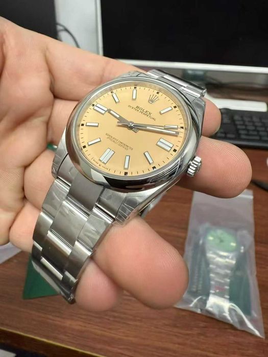 rolex oyster perpetual жълто/зелено 41mm