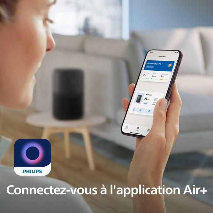 Пречиствател на въздух Philips Connected 900, до 65 м², 20,5 dB(A), черен