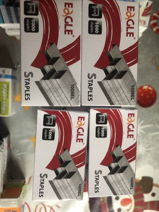 Скрепки, скобы для степлера, степлеры, зажимы для бумаг