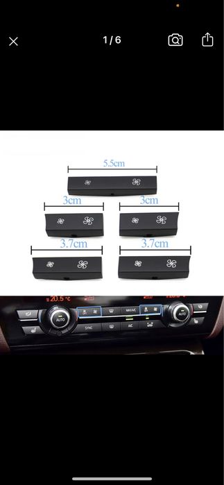 Buton clima Bmw AC aer ventilator Bmw Seria 5 6 7 f10 f01 f11 f13