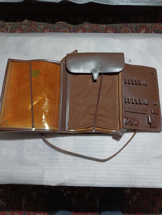 Новый кожаный Планшет офицерский с ремнем