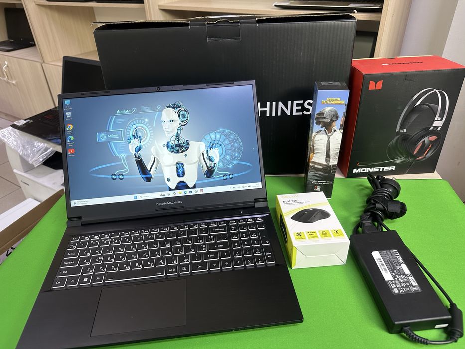 На продаже топовый игровой ноутбук Dream Machines! Озу 32Гб, RTX4070!