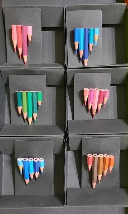 Broșe din creioane colorate