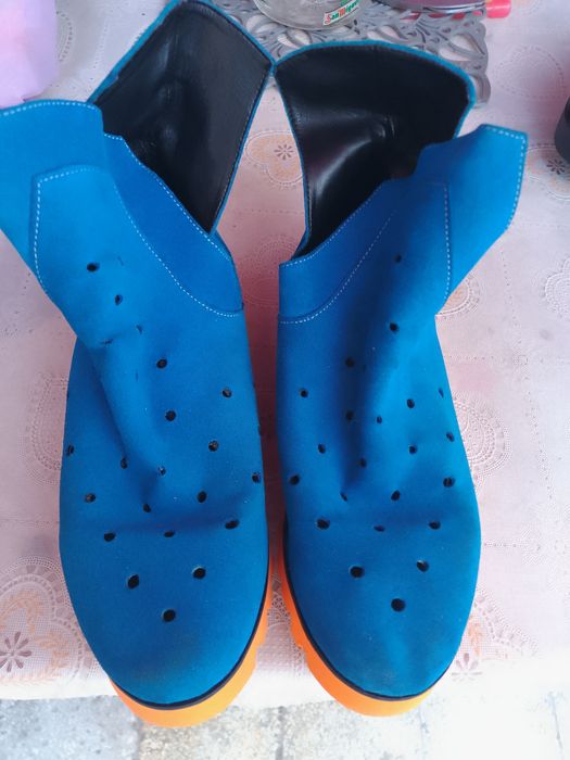 Ghete Dama Perforate Baby Blue