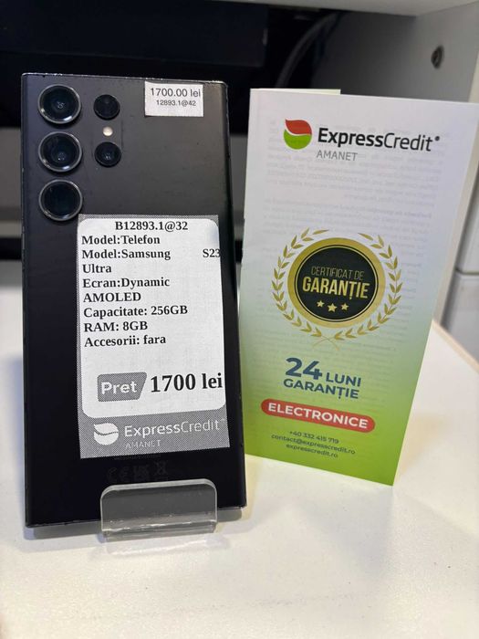Telefon Samsung S23 Ultra (AG32 B12893.1-ag42) 2 ANI GARANTIE!