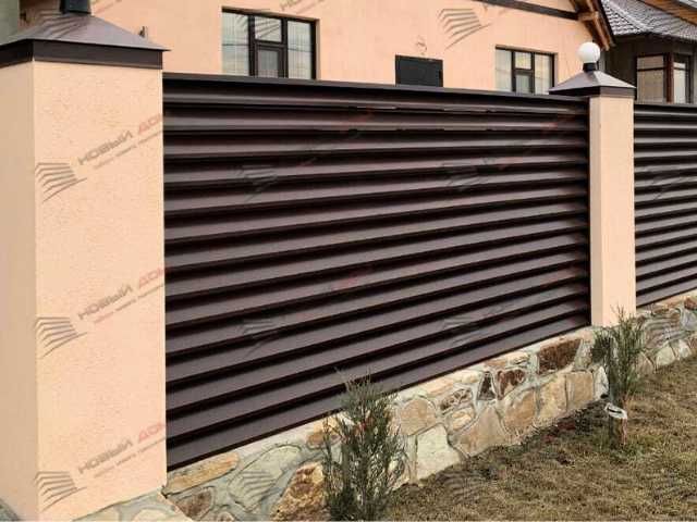 Забор жалюзи горизонтальный