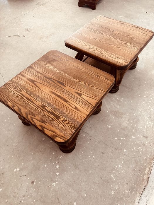 Комплект 2 шведски холни маси от масивен дъб – Scandinavian Rustic