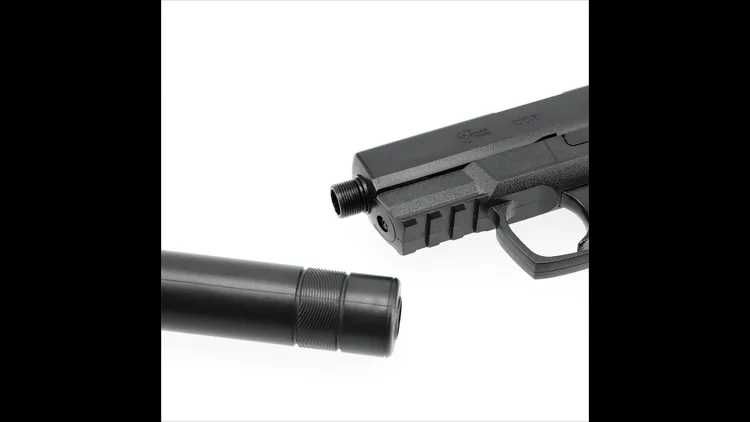 Pistol airsoft cu amortizor set complet cu bile capsule si cutie Power