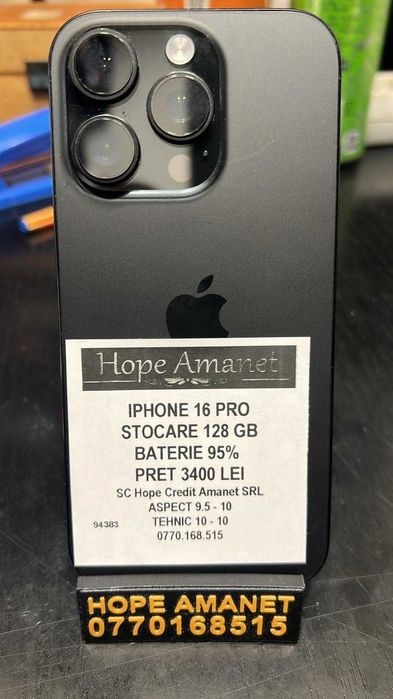 Hope Amanet P3 / IPHONE 16 PRO /  128GB / BAT 95%