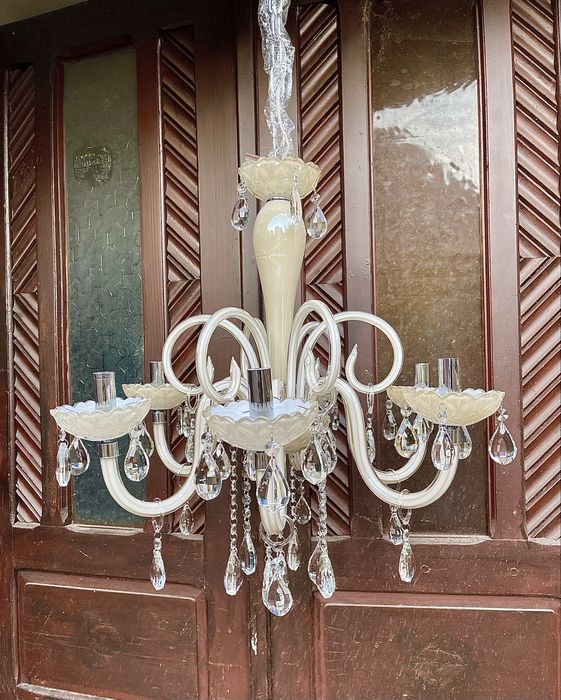 Candelabru cristal sticla