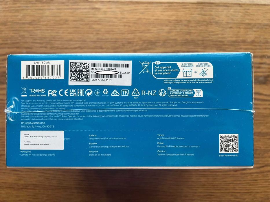 camera supraveghere video  exterior tp-link tapo C320WS 2K 4MP QHD
