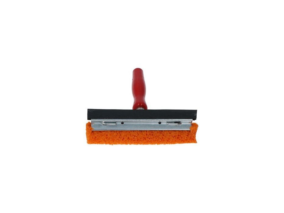 Racleta spalat geamuri auto Carpoint, cu burete din cauciuc natural si lamela pentru uscare, maner din lemn, latime 14,5 cm