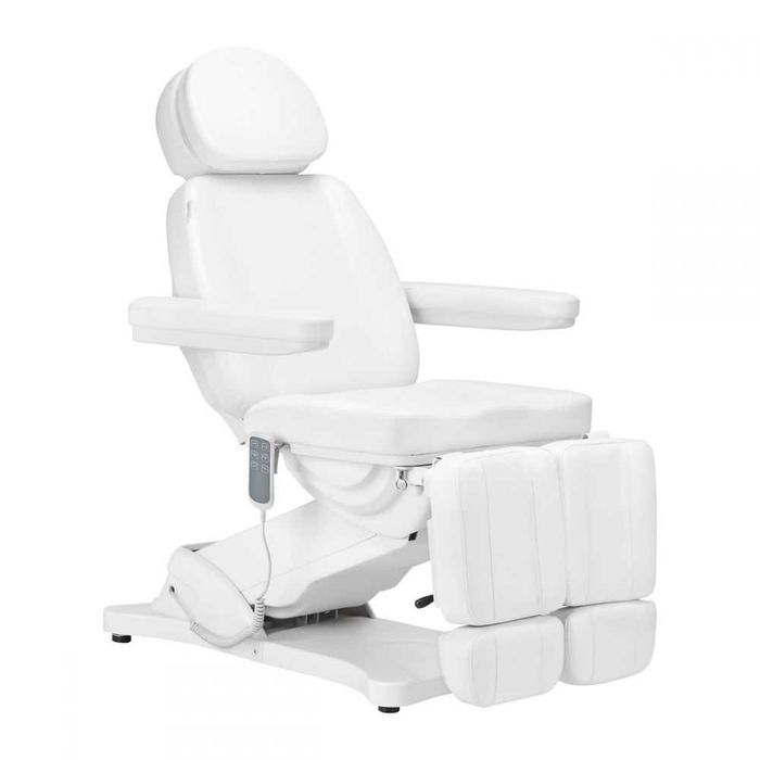 Стол за педикюр Sillon Classic (3 мотора) - бял/тъмно сив 185 x 81 x 61/84 см