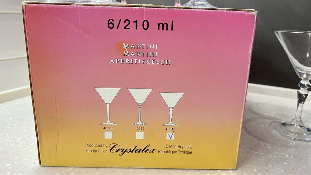 Бокалы для мартини, Bohemia Crystal (Чехия)
