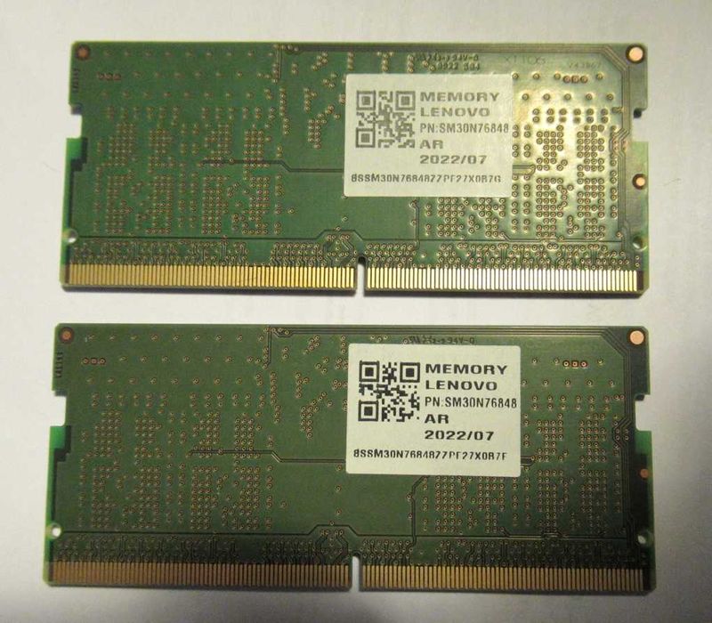 2 X 8GB SODIMM DDR5  Micron памет за лаптоп
