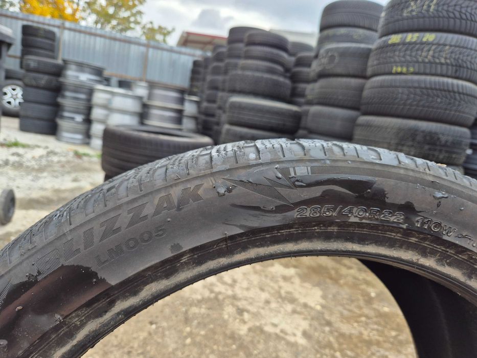 2 Anvelope de IARNA - 285/40/22 BRIDGESTONE Stare Foarte buna DOT 2022