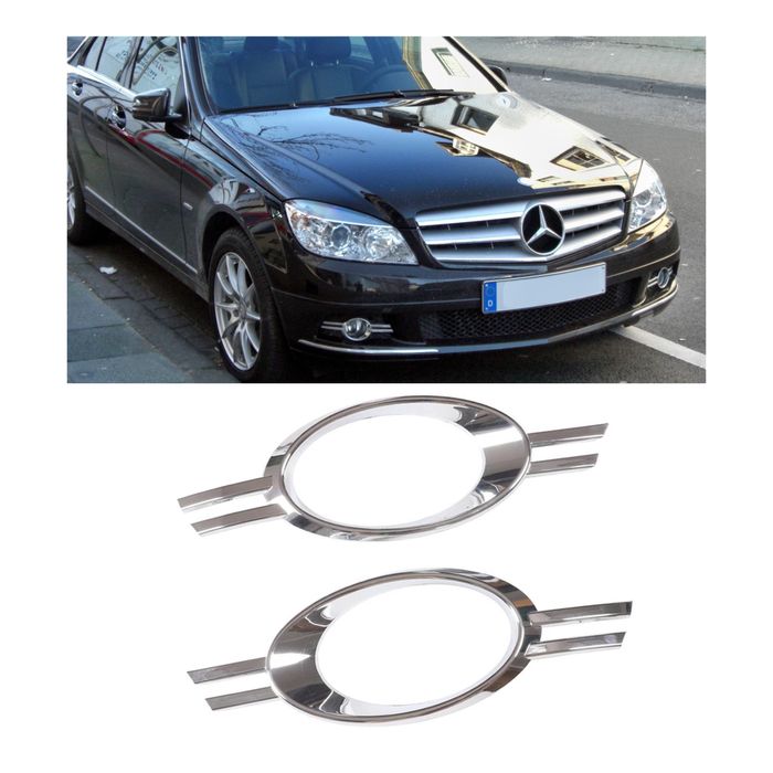 Mercedes W204 C лайсна дневни халогени решетка предна броня в204 ц