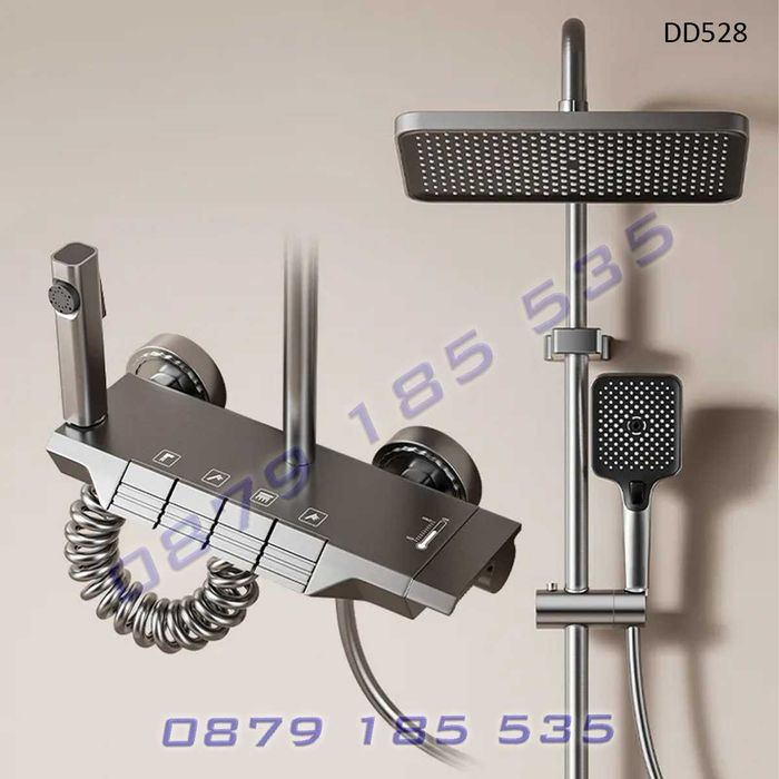 Луксозна душ система пиано бутони 4 функции баня модерна пита слушалка