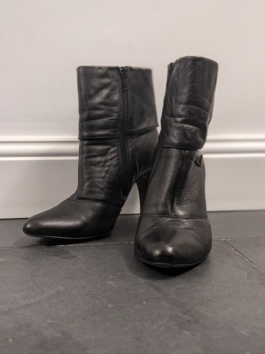 Ghete negre piele naturala măsura 36