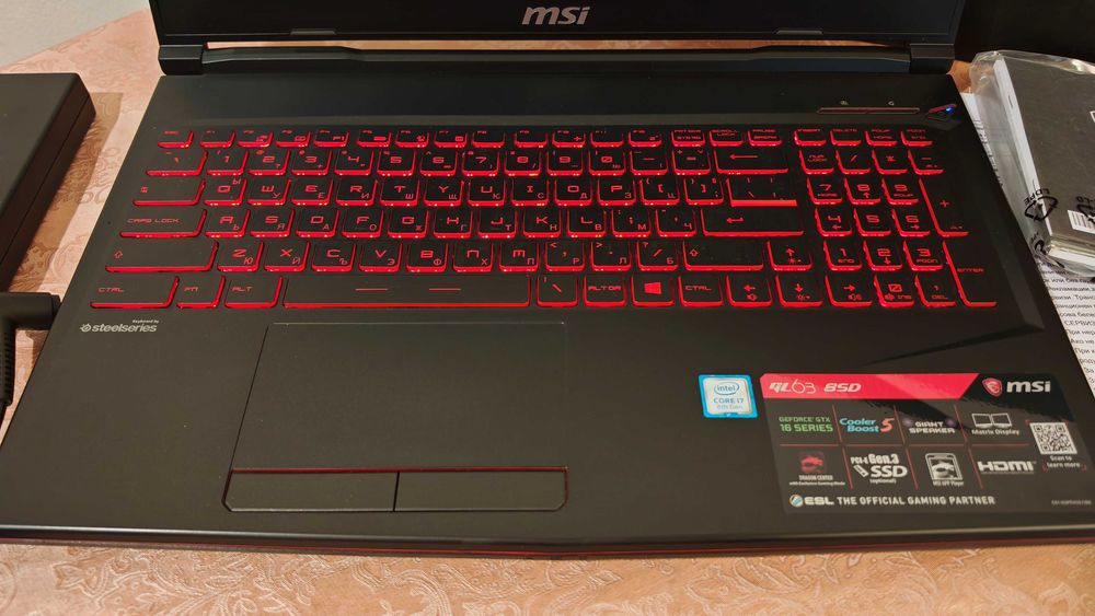 MSI GL63/NVIDIA GTX 1660ti 6GB/Core i7 8750H/16GB RAM/256GB SSD + 1TB