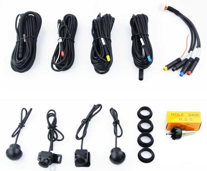 КОМПЛЕКТ 4БР AHD КАМЕРИ 360° Орлово око 720P, 339