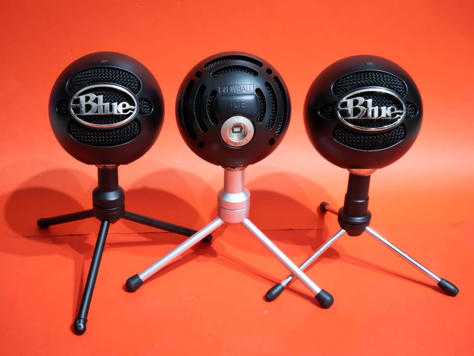 Logitech Blue Snowball Ice черен кондензаторен микрофон USB перфектен