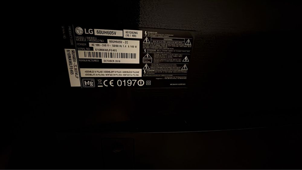 Televizor LED Smart LG, 151 cm, 60UH605V , 4K Ultra HD