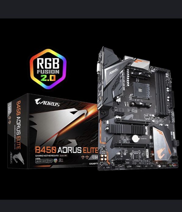Placa de baza aorus b 450 elite + ryzen 5 2600x