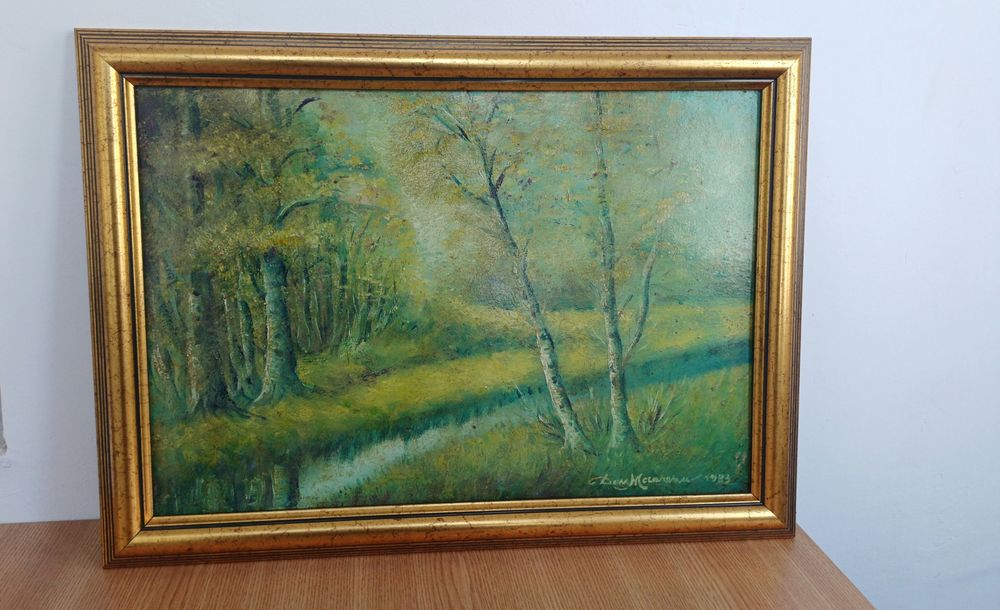 Tablou pictat in ulei pe carton