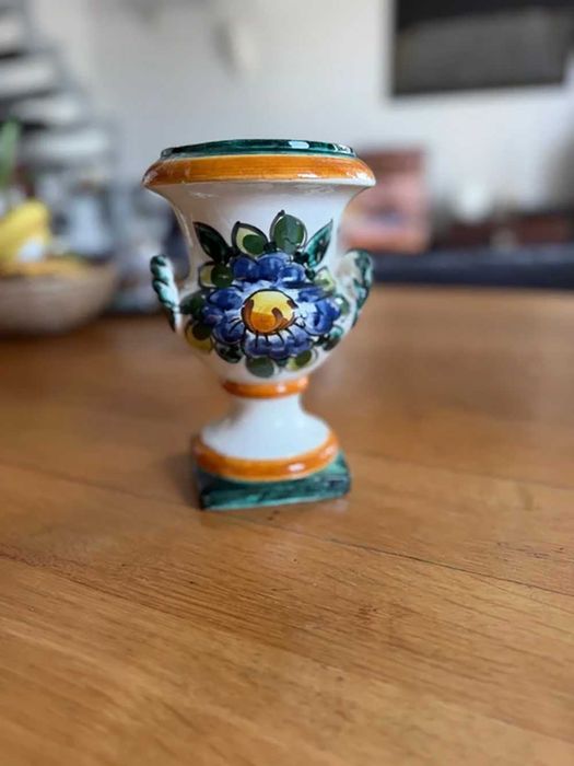 Vaza ceramica pictata manual