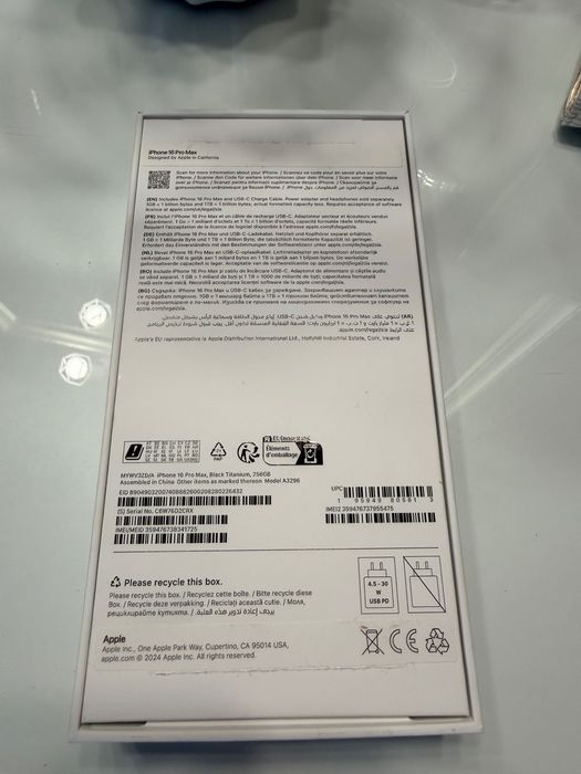 Iphone 16 PRO MAX 256GB Black Titanium