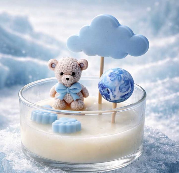 Соева свещ за кръщене и baby shower