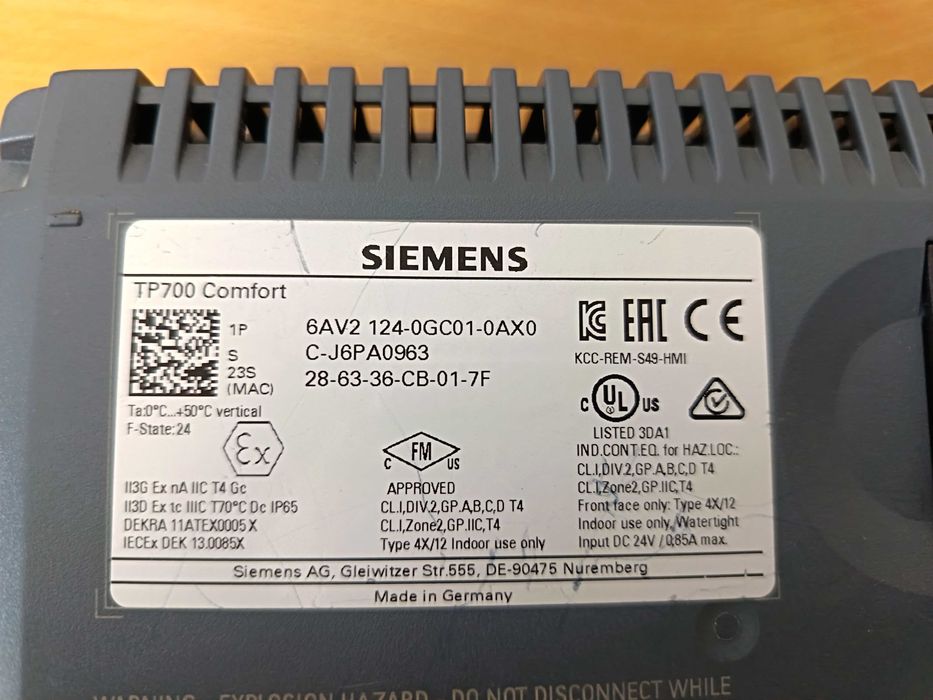 HMI Siemens 6av2-124-0gc01-0ax0