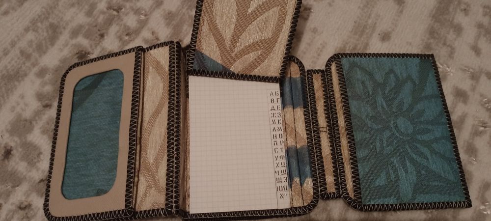 Кожаная барсетка ручной работы