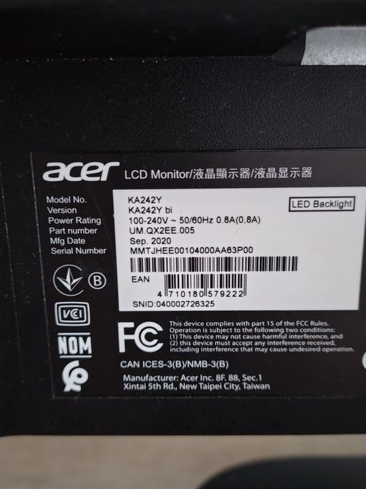 Monitor Acer KA242Y