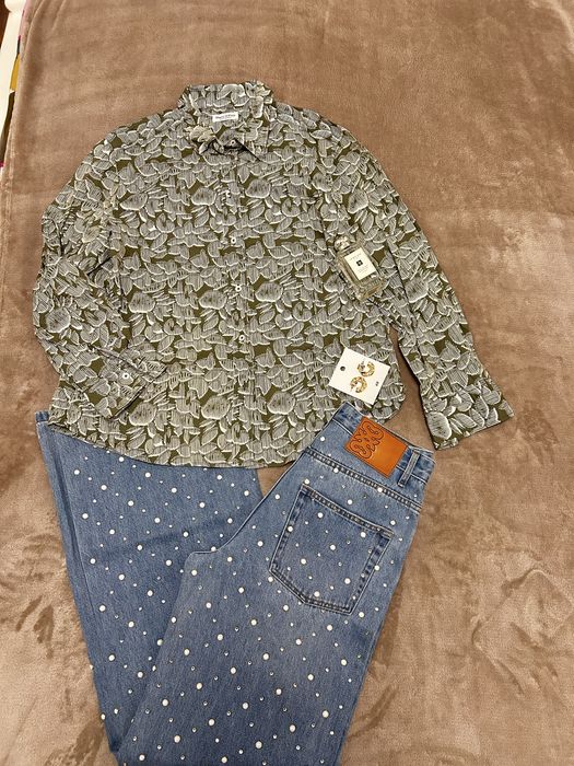 Marc O’Polo camasa verde cu imprimeu 100% bumbac organic