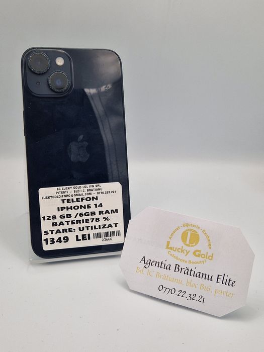Iphone 14 128 GB Bat 78 % cod 23666