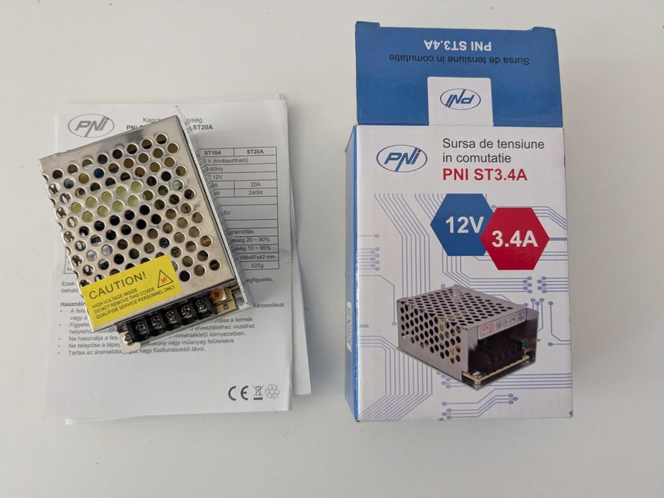 Sursa de tensiune in comutatie PNI ST3.4A 230V la 12V 3.4A stabilizata
